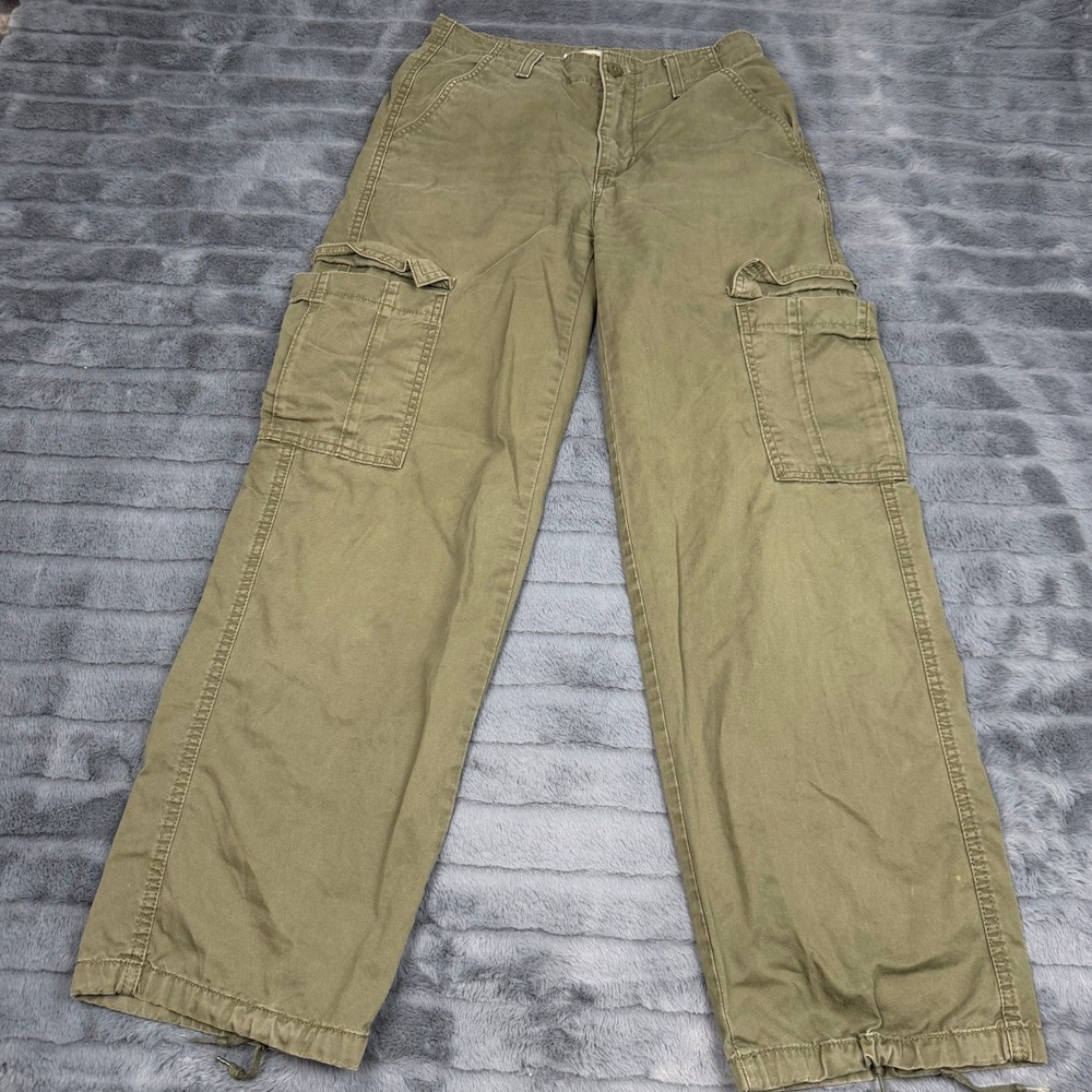 Levis 94 Baggy Cargo Pants Olive Green W25 L30 A4707-0002 Utility Streetwear
